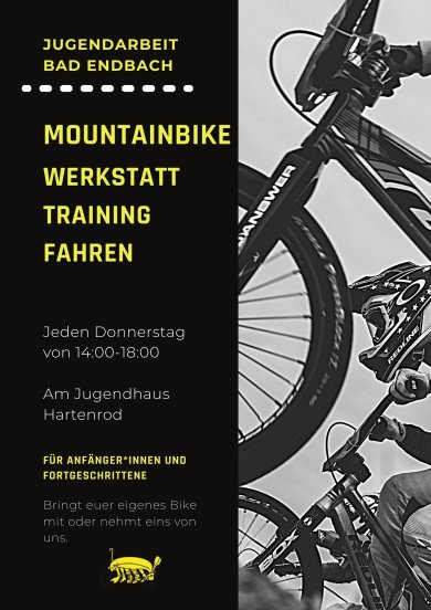 Mountainbike Werkstatt der Interkommunalen Jugendarbeit Mountainbike Werkstatt der Interkommunalen Jugendarbeit, Bild mit Mountainbikes