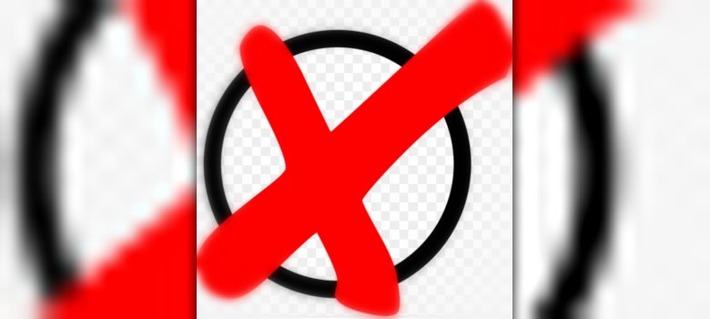 Wahl Kreuz Rot angekreuzter Kreis